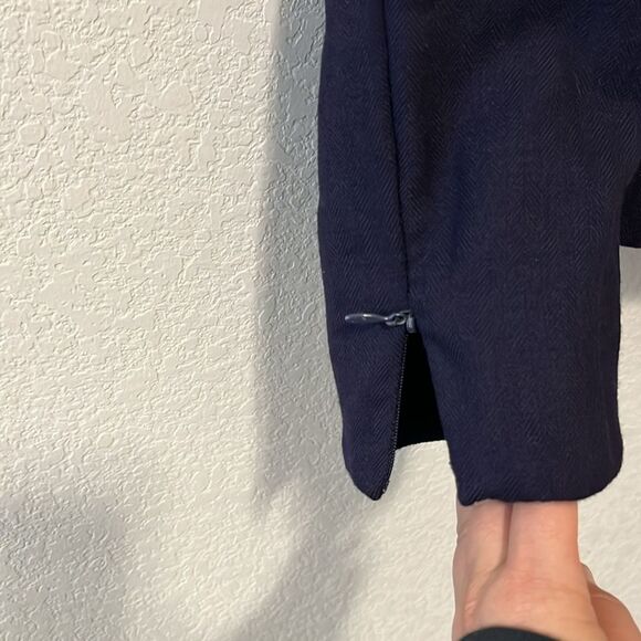 PENDLETON Vintage Women's Full Zip Navy Virgin Wool Blazer, Size 6 - Picture 6 of 12